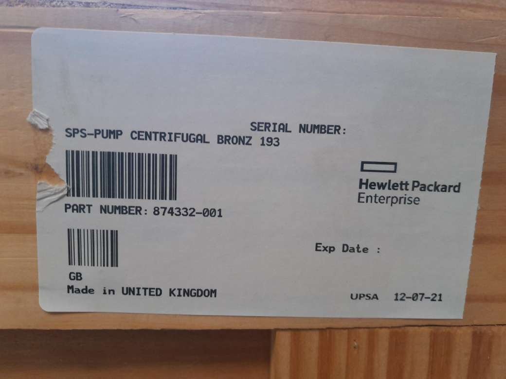 HP Kreiselpumpe Bronze 193050 189688 Scot Pumpe + Motor 36G687S040G1 874332 - 001 - Compridis