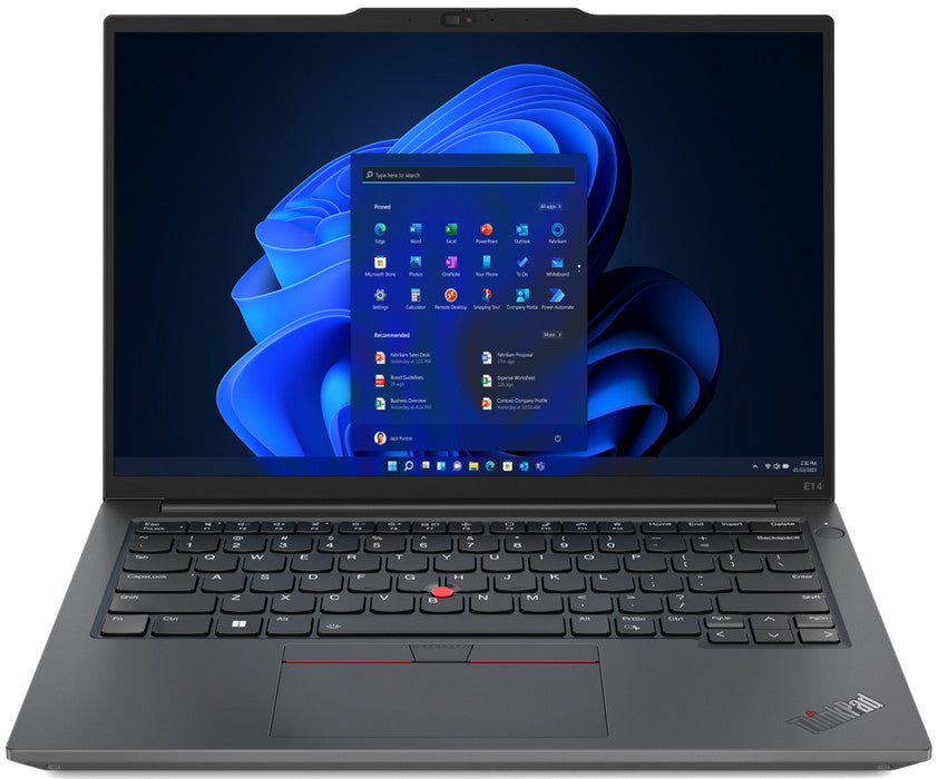 Lenovo ThinkPad E14 Gen 5 (AMD) AMD Ryzen™ 7 7730U Laptop 35,6 cm (14") WUXGA 16 GB DDR4-SDRAM 512 GB SSD Wi-Fi 6 (802.11ax) Windows 11 Pro Englisch Schwarz