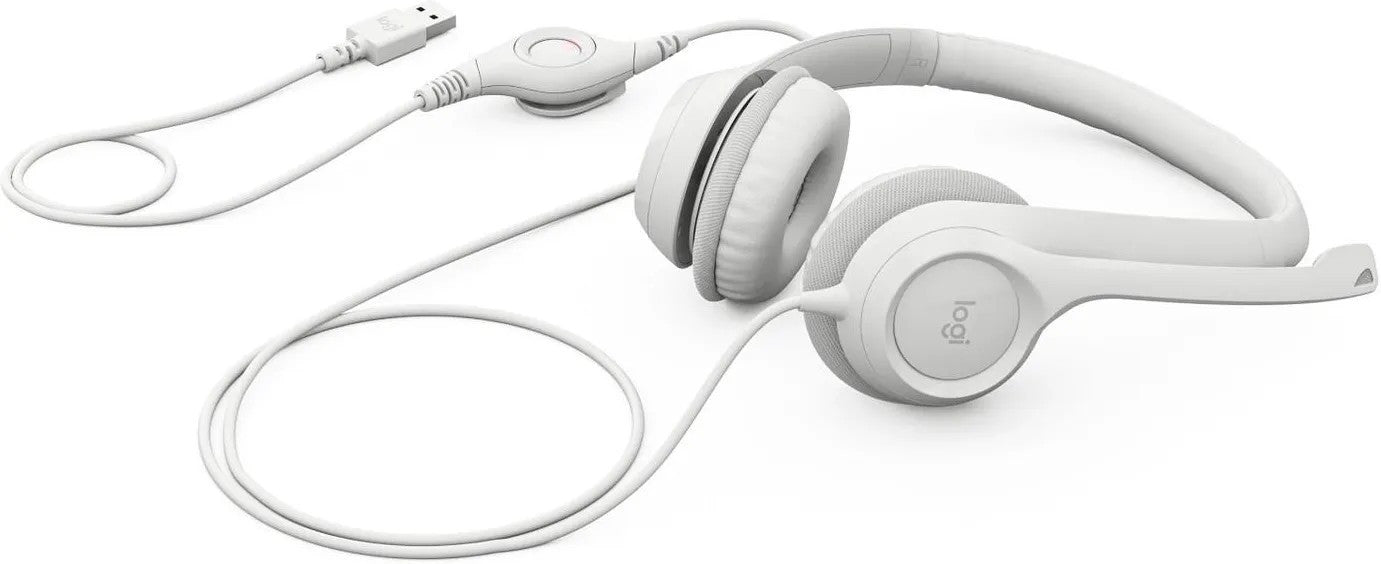 LOGITECH H390 USB-Computer-Headset USB Weiß 981-001286
