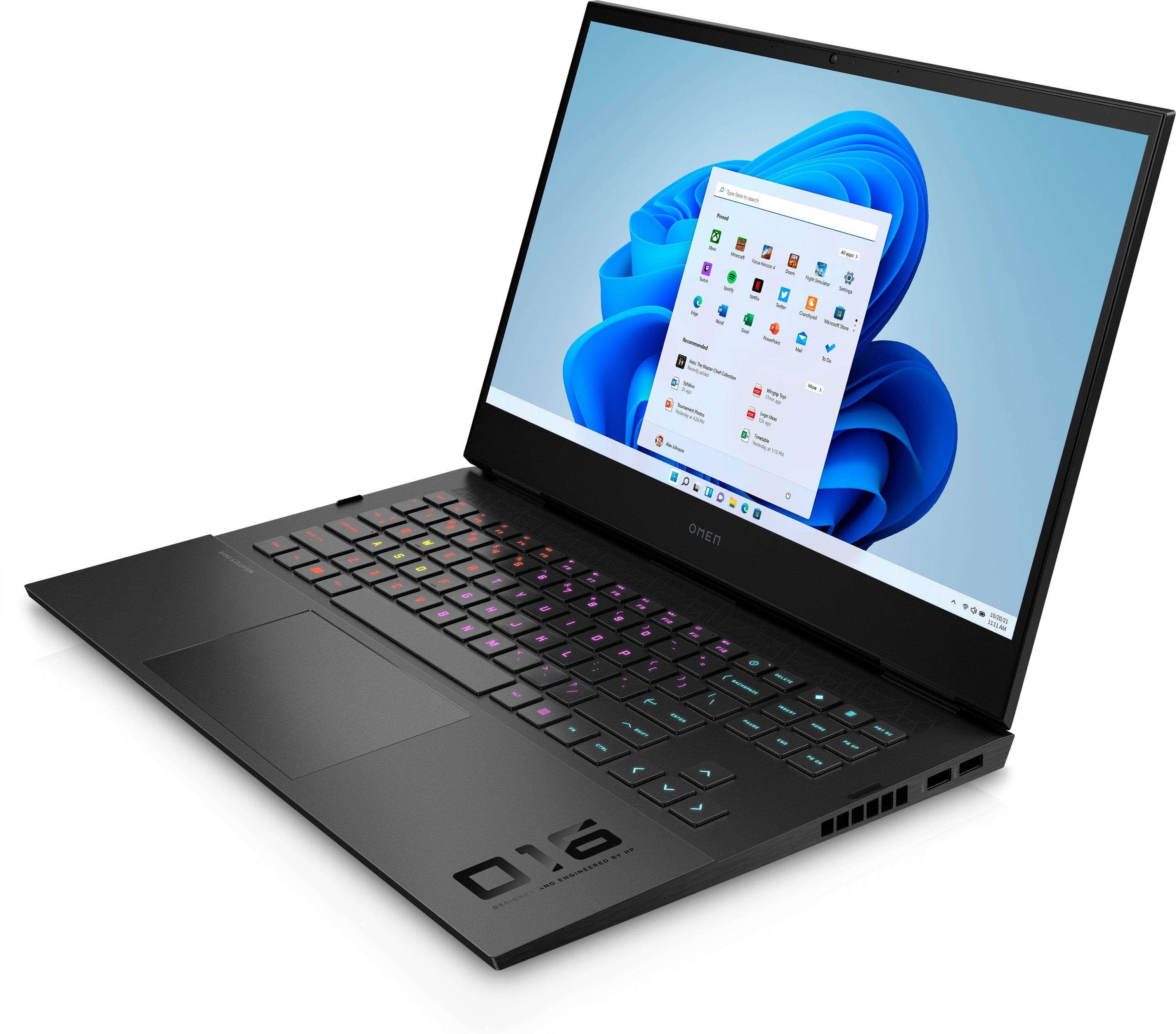 OMEN by HP 16-b0075ng Intel® Core™ i7 i7-11800H Laptop 40,9 cm (16.1") Touchscreen Full HD 16 GB DDR4-SDRAM 512 GB SSD NVIDIA GeForce RTX 3060 Wi-Fi 6 (802.11ax) Windows 11 Home Schwarz 4N8U4EA#ABD