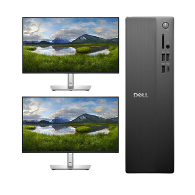 DELL Slim ECS1250 mit Dual DELL 24" Monitor Bundle